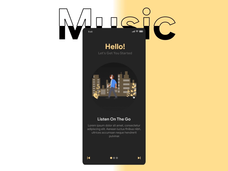 Music Application Mockup adobe photoshop adobe xd after effects animation graphic design ios material design mobile app ui design ux