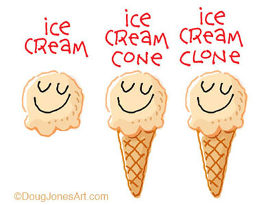 send in the clones clones humor ice cream