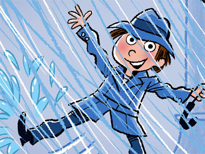 Rain childrens art doug jones humor kids rain