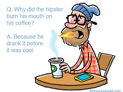 Hipster childrens art coffee doug jones hipster humor joke
