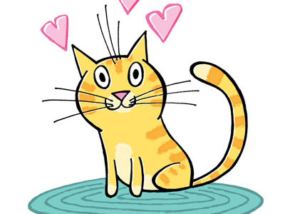 Love Cat animal cartoon cat fun graphic humor pets