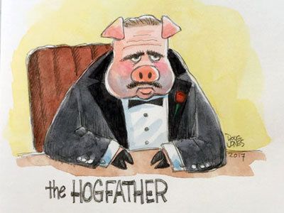 The Hogfather cartoon humor illustration kidlitart sketchbook watercolor
