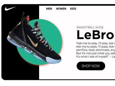 Nike website redesign adobexd design figmadesign nike shoes ui uidesign ux web