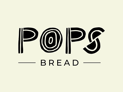 Pops Bread Logo bakery branding bread dough logo sourdough