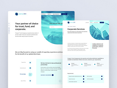 Freeport Trust Company branding ui ux website wordpress