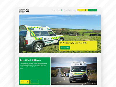 St John Ambulance Isle of Man ui ux website