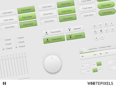 Whitepixel Ui Kit clean user interface web elements whitepixels