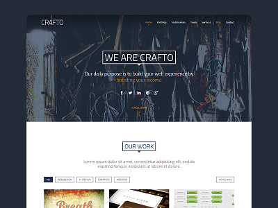 Crafto bootstrap one page parallax