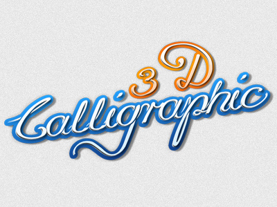 3D Calligraphic Styles calligraphic layer styles photoshop