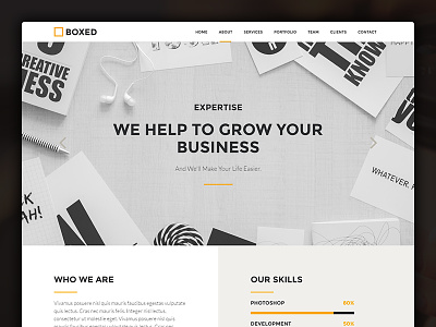 BOXED - website template bootstrap template web-design website