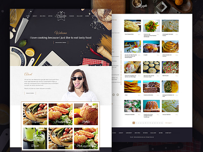 Freelance Chef website chef cooking food web-design website
