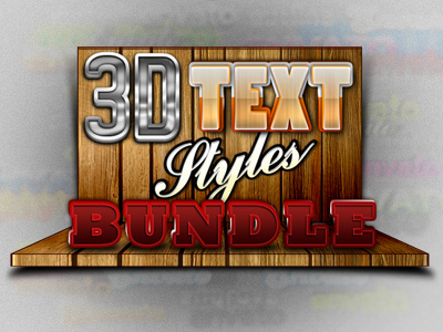 3D Text Styles Bundle bundle effects photoshop text styles