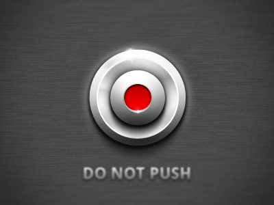 Do Not Push button metal push