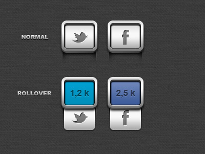 Follow/Like/Tweet Buttons buttons follow media social