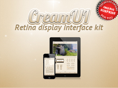 Creamui app application display graphics interface mobile retina ui
