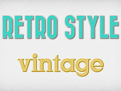 Retro Text Styles effects layer retro styles text styles vintage