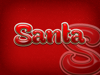 Santa christmas text styles typography