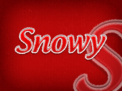 Snowy christmas snow text styles