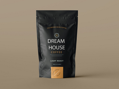 DREAMS HOUSE COFFEE art black branding coffee coffee cup design house illustration minimal muckup packaging packagingdesign photoshop ui vector