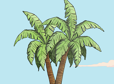 Palmtrees art brush illustraion palm palm leaf palm tree photoshop