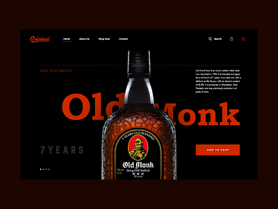 Liquor Store - Landing Page branding design minimal ui ux website
