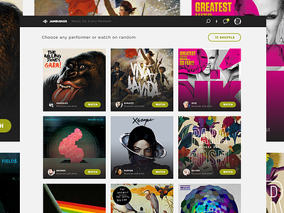 Grid design grid kosov music product responsive site ui web website