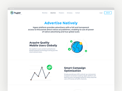 Adv page for HyperAdx adv graphic images kosov minimal page responsive site website