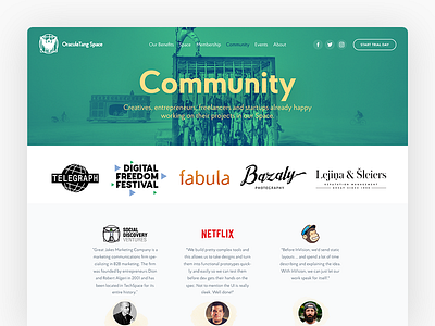 Community Page community coworking digital ditelegraph fabula kosov oreculetang partners pavel review sdventures website