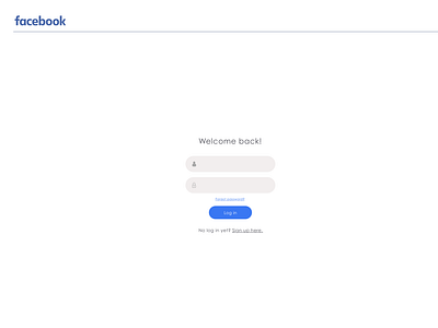 Facebook log-in page