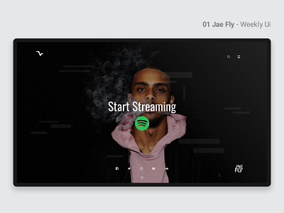 01 Jae Fly - Weekly Ui concept music music website ui deisgn web webdesign website concept weekly challenge weekly ui weeklyui