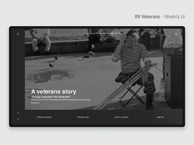 09 Veterans - Weekly Ui adobe xd challenge concept design designer ui ui deisgn web web design webdesign webdesigner website website concept weekly challenge weekly ui weeklyui