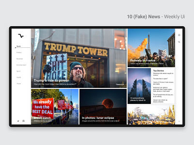 10 (Fake) News - Weekly Ui adobe xd challenge concept design designer ui ui deisgn web web design webdesign webdesigner website website concept weekly challenge weekly ui weeklyui