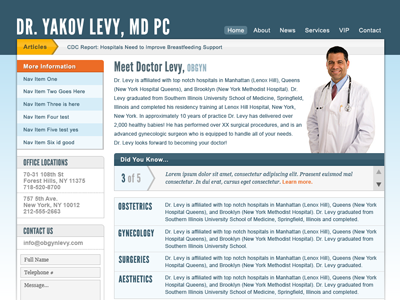 Final layout design doctor's website design doctor layout website