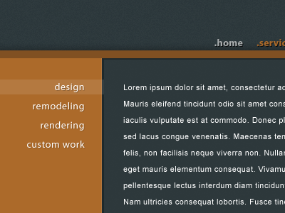 Website design for an Interior Designer minimal orange sans serif spacious textured background