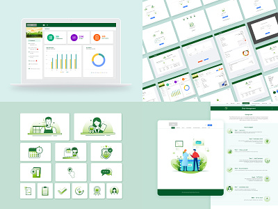 Skip project - overview creative design green homepage icon illustration infographic skip ui visual
