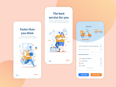 Redesign- Onboarding screen creative delivery design express homepage icon illustration infographic lalamove ui visual