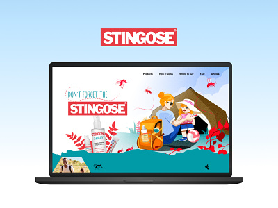 STINGOSE-Hero banner (UX UI) branding creative design gradient illustration infographic logo ui vector visual
