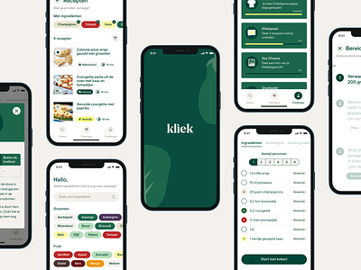 Kliek - an app to reduce food waste (3/3) app appdesign branding design logo ui ux webdesign