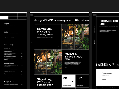WKNDS - darkmode brutalism webdesign (2/3) brutalism dark design typography ui ux webdesign