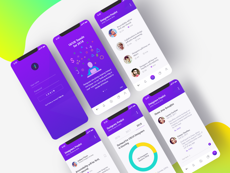 Trendy Mobile App Design by Ramesh on Dribbble