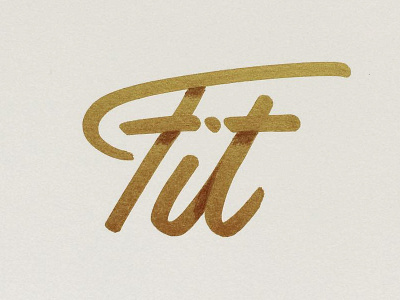 Fit Script Logo hand lettering logo script