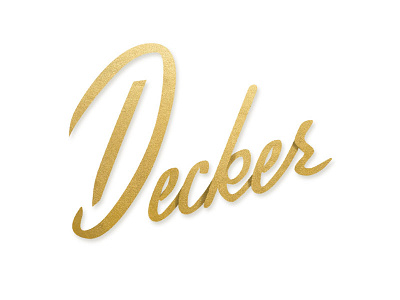 Decker Gilded Script calligraphy gold hand lettering script