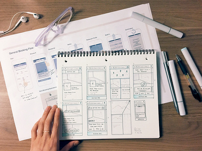 OpenTable consumer iOS app wireframes