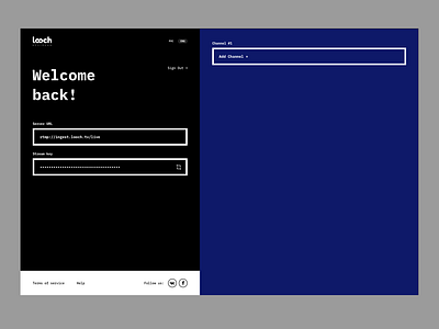 Minimalistic Dashboard for Looch.tv restreaming service