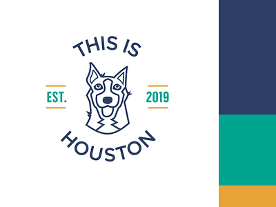 This is Houston - Dog Rescue art direction badge branding design dog dog illustration identity identitydesign logo logodesign vector