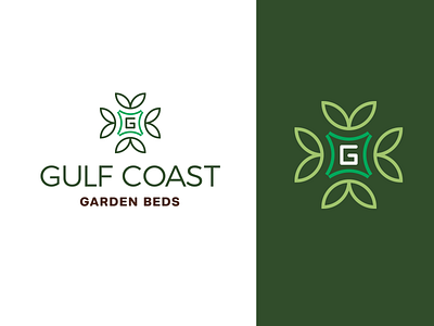 Gulf Coast Garden Beds Logo brand branding design flowers garden graphic design identity identitydesign logo logodesign vector