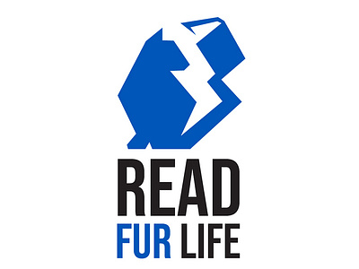 Unused logo concept for Read Fur Life cat design education logo vector