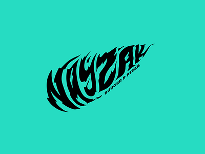 Nayzak - Pizza & Burger branding design illustration lettering logo
