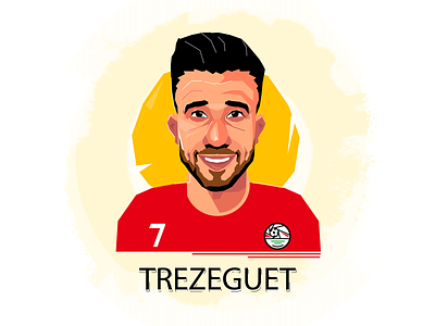 Mahmoud Trezeguet - vector portrait caf design egypt egyptian illustration illustrator portrait soccer trezeguet vector