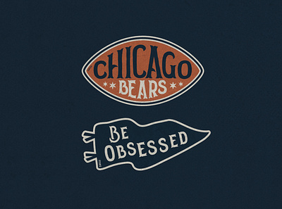 Chicago Bears Stickers chicago chicago bears design football illustration stickers